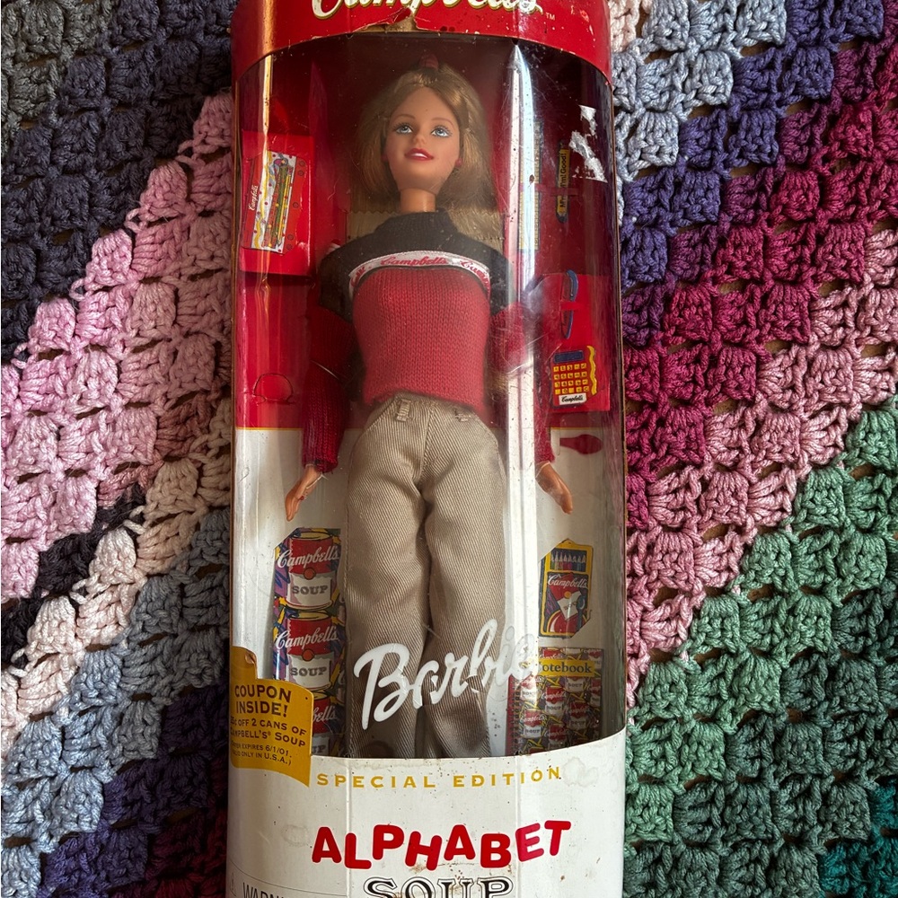 Vintage Barbie Campbell's Alphabet Soup Special Edition Doll 1999 Mattel New Box
